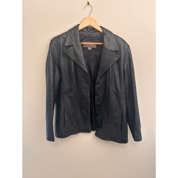 Wilsons Leather Women’s Black Button-Up Jacket | Size L | Classic Style - Picture 7 of 10